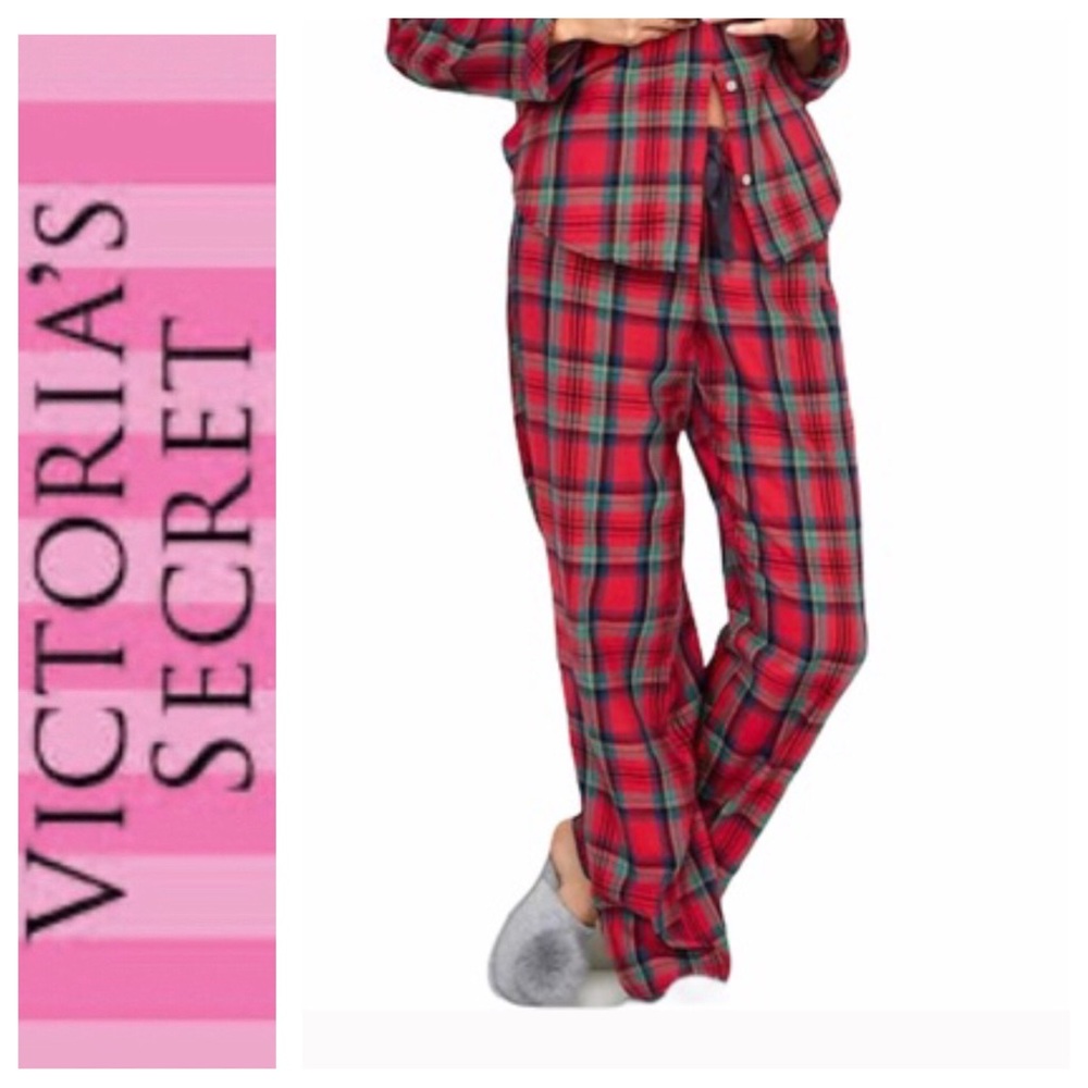 VICTORIAS SECRET HOLIDAY TARTAN PLAID PAJAMA PANTS SMALL